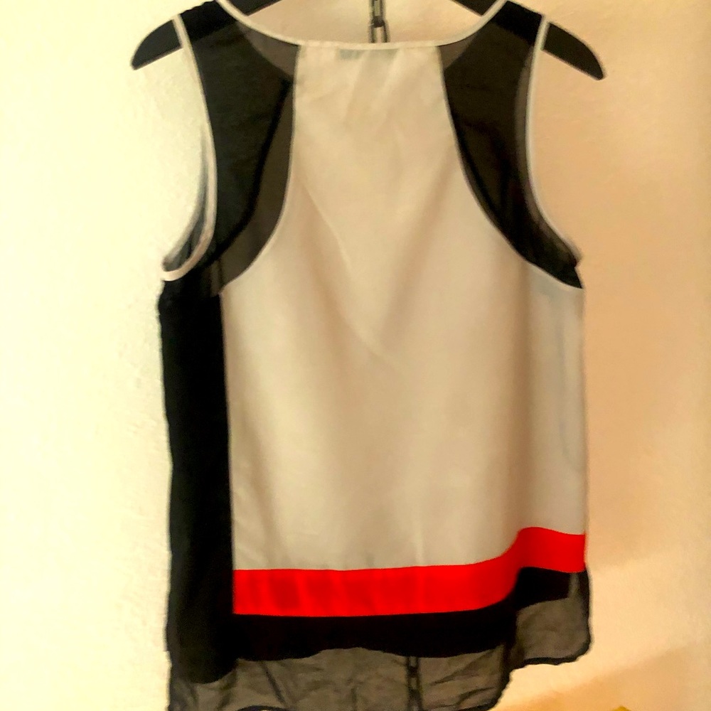 Funky "Search for Sanity" color block top